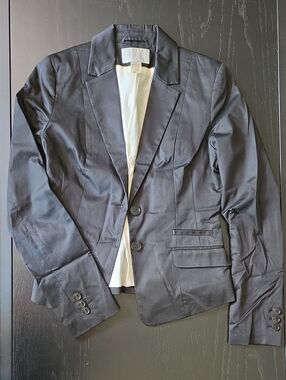 H&M Black Tailored Single-Breasted Blazer